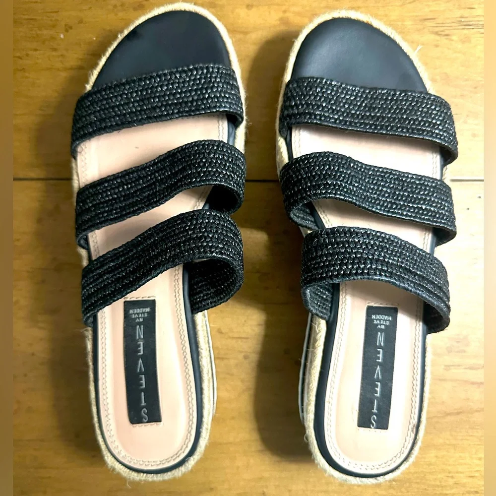 Steven by Steve Madden Linz Triple Strap Platform Sandals, Size 8.5